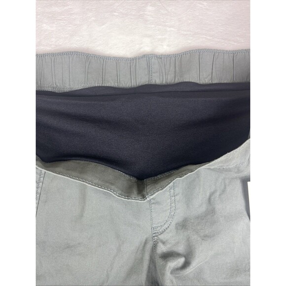 Sonoma Over the Belly Utility Jogger Maternity Pants Zip Hem Gray Size Large NEW - Picture 3 of 12
